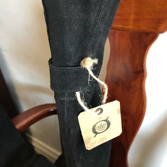 NEW BORN LEATHER black over the knee boots Size 8 - Picture 5 of 14